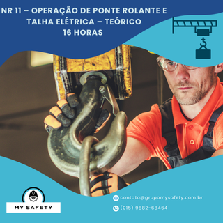 NR 11 – Operação de Ponte Rolante e Talha elétrica – Teórico – 16 horas