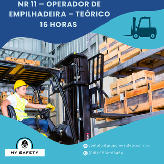 NR 11- Operador de Empilhadeira -Teórico – 16 horas