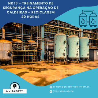 NR 13 – Treinamento de Segurança na Operação de Caldeiras – Reciclagem