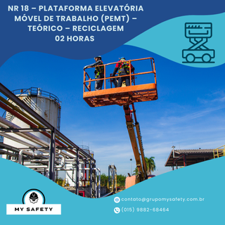 NR 18 – Plataforma Elevatória Móvel de Trabalho (PEMT) – Teórico – Reciclagem
