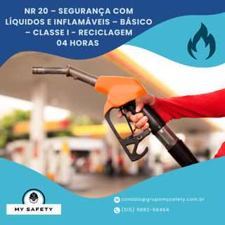 NR 20 – Segurança com Líquidos e Inflamáveis – Básico – Classe I – Reciclagem