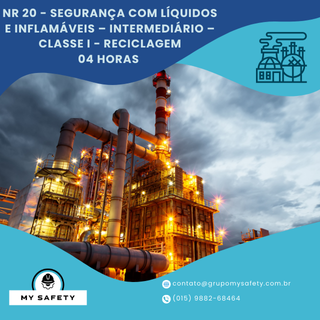 NR 20 – Segurança com Líquidos e Inflamáveis – Intermediário – Classe I – Reciclagem