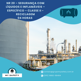 NR 20 – Segurança com Líquidos e Inflamáveis – Específico – Classe II – Reciclagem