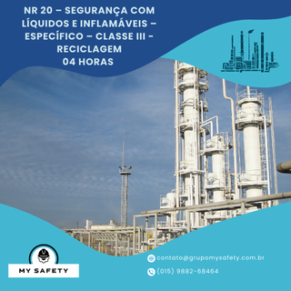 NR 20 – Segurança com Líquidos e Inflamáveis – Específico – Classe III – Reciclagem