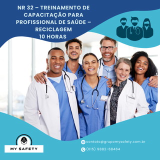 NR 32 – Treinamento de Capacitação para Profissional de Saúde – Reciclagem