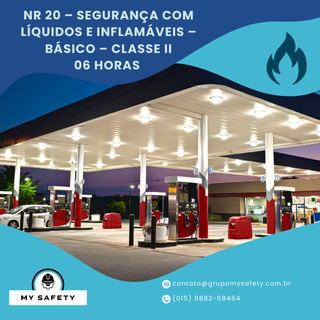 NR 20 – Segurança com Líquidos e inflamáveis – Básico – Classe II