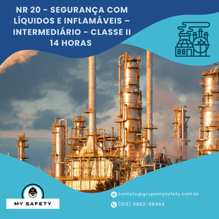 NR 20 – Segurança com Líquidos e inflamáveis – Intermediário – Classe II