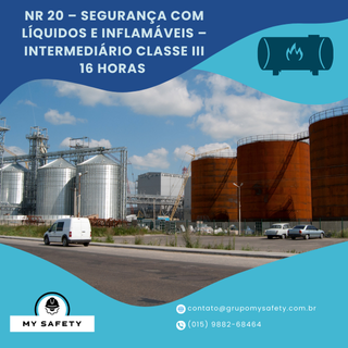 NR 20 – Segurança com líquidos e Inflamáveis – Intermediário Classe III