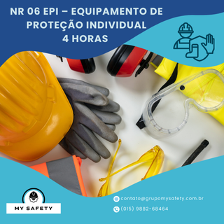 NR 06 EPI – Equipamento de Proteção Individual – 4 horas