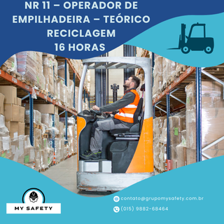 NR 11 – Operador de Empilhadeira – Teórico Reciclagem – 16 horas