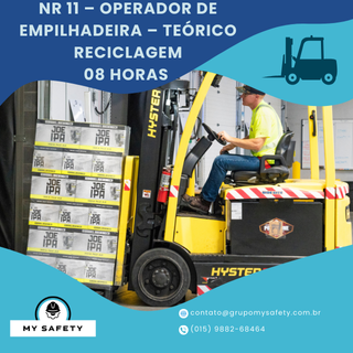 NR 11 – Operador de Empilhadeira – Teórico Reciclagem – 8 horas