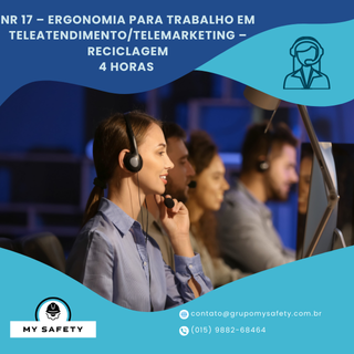 NR 17 – Ergonomia para Trabalho em Teleatendimento/Telemarketing – Reciclagem